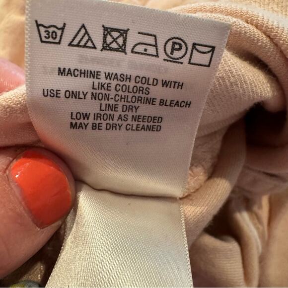 Anthropologie Elevenses Romantic Pink Beachy Linen Blend Paperbag Pants Size XS - Picture 7 of 8